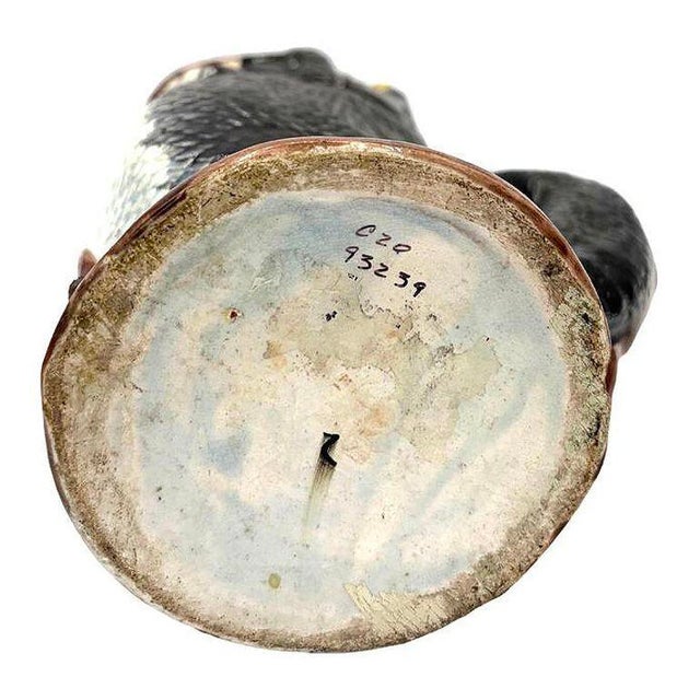 Ceramic Late 19th Century Victorian Hand Painted Majolica Gurgle Fish Ceramic Pitcher For Sale - Image 7 of 7