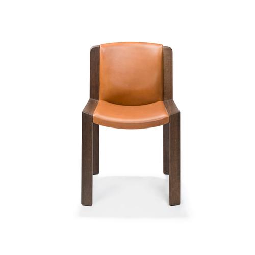 300 Chairs in Wood and Sørensen Leather by Joe Colombo for Karakter, Set of 4 For Sale - Image 6 of 17