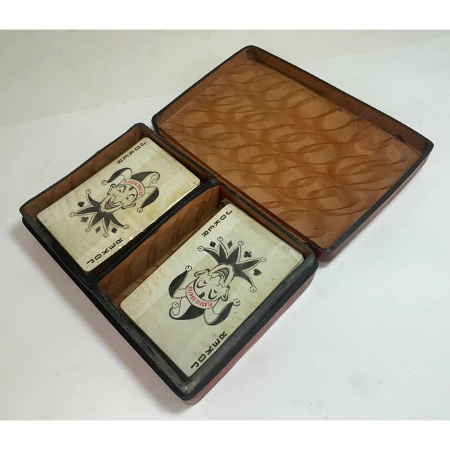 Mid 20th Century Vintage Italian Leather Box For Sale - Image 5 of 10