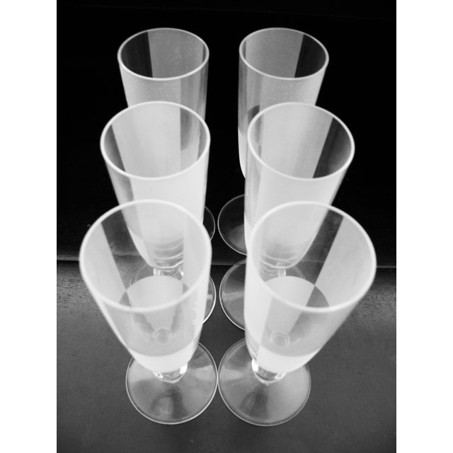 White 1980s Art Deco Hermes Paris Crystal Glasses - Set of 18 For Sale - Image 8 of 16