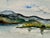 Rustic Henry Emil Salloch Original Watercolor on Paper Impressionist Lake Landscape, 1946 For Sale - Image 3 of 7