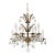 Antique 5 Arm 10 Light Mesmerizing Baroque Brass Cut Lead Crystal Chandelier For Sale