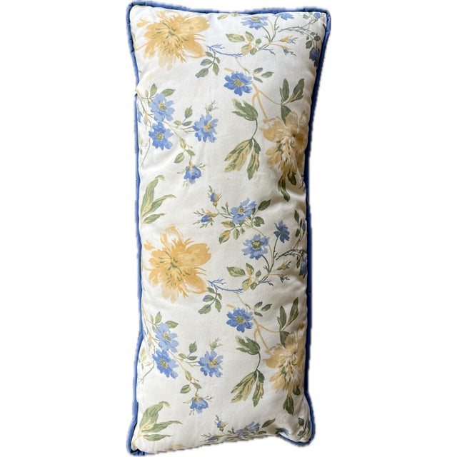 Late 20th Century Vintage Laura Ashley Custom Lumbar Pillow For Sale - Image 5 of 6