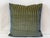 Contemporary Velvet Stripe 20”x20” Feather/Down Pillows - A Pair For Sale - Image 3 of 3