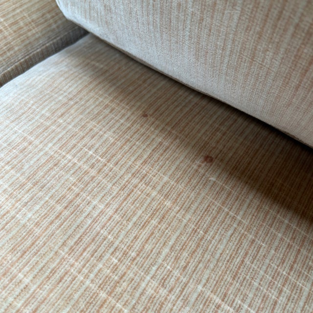 Custom Design Stripe Velvet Sofa For Sale - Image 11 of 12