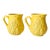 Mid 20th Century Yellow Cabbage Ware Mugs; A Pair For Sale