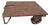 Vintage Primitive Industrial Small Garden Cart Platform Table, Rustic Wood & Iron Coffee Table For Sale