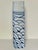 Vintage blue & white ceramic vase in tall organic cylindrical form by the iconic - Gump's of San Francisco. c.1980s....