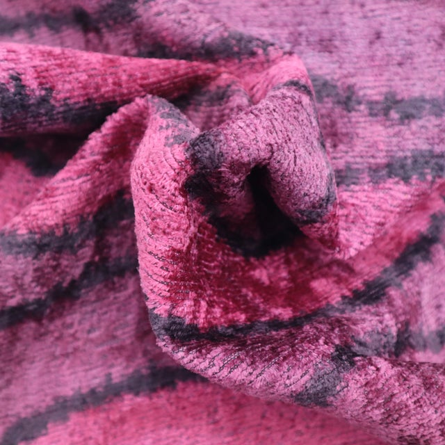 Textile Contemporary Pinkish Red Velvet Throw Pillow & Down Insert For Sale - Image 7 of 9