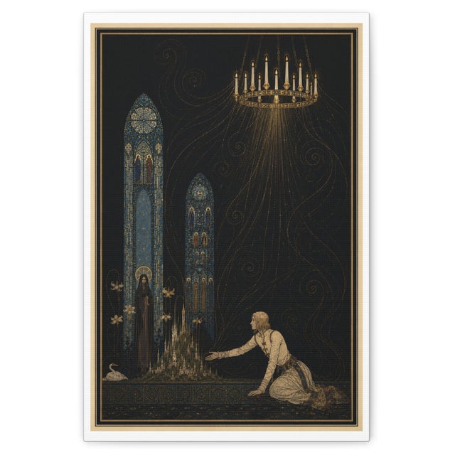 Onyx Atelier Aria Lumae Midnight Fables Symbolist Golden Age Illustration Prints Set of 6 For Sale - Image 8 of 17