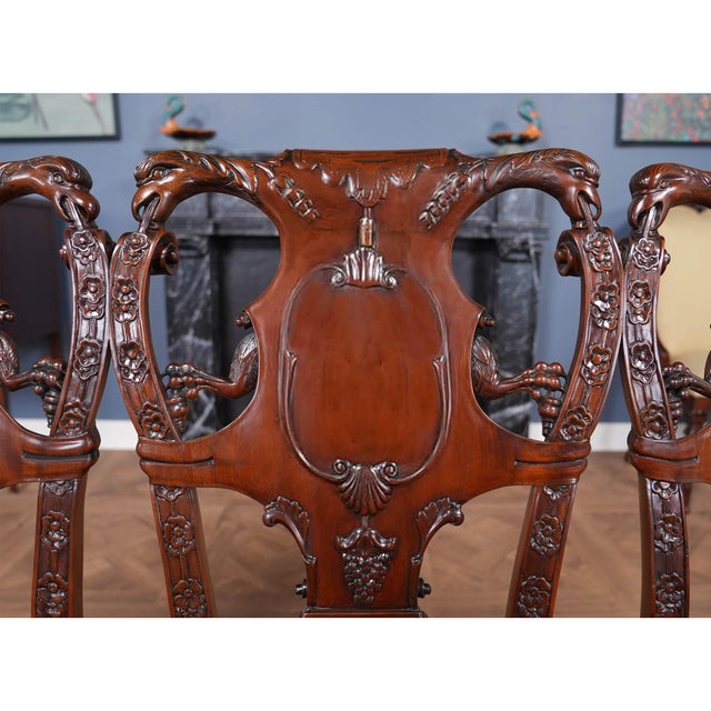 Wood Niagara Furniture Three Seat Federal Style Chair For Sale - Image 7 of 12