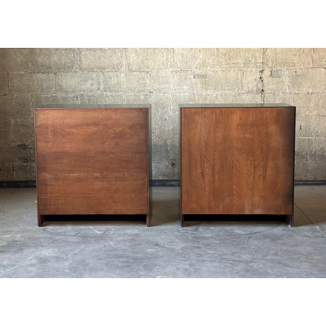 Wood James Mont for Widdicomb Black Chests of Drawers, a Pair For Sale - Image 7 of 9
