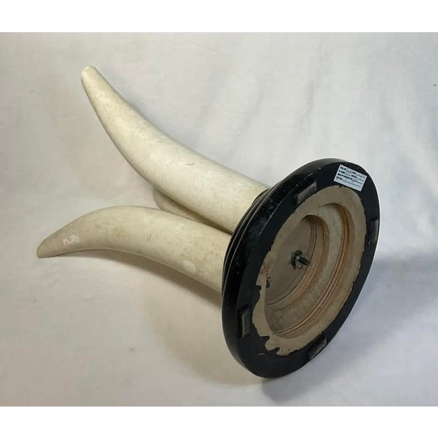 Post Modern Tusk-Motif Pedestal Accent/Side Table by Maitland Smith, Circa 1970s-80s For Sale - Image 11 of 12