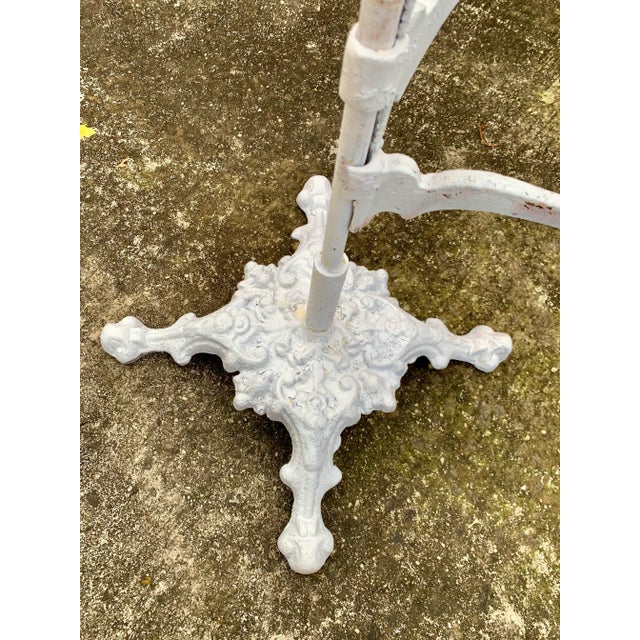 White 19th Century Wrought Iron Plant Stand For Sale - Image 8 of 9