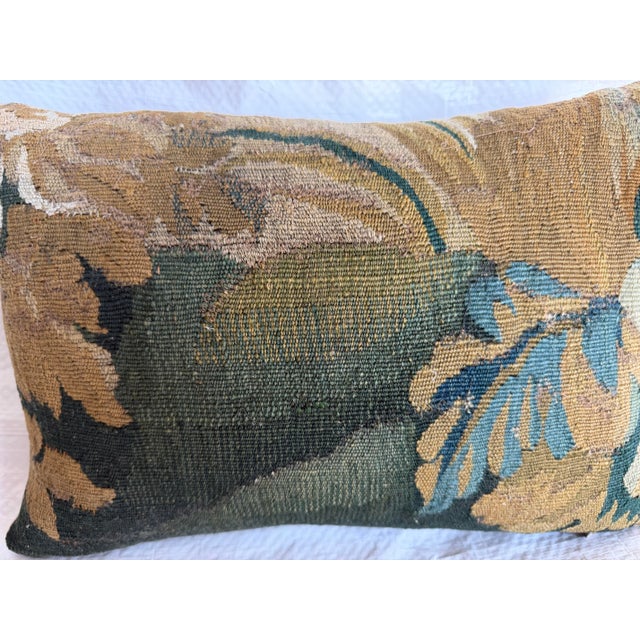 17th Century 17th Century Flemish Verdure Tapestry Pillow For Sale - Image 5 of 7