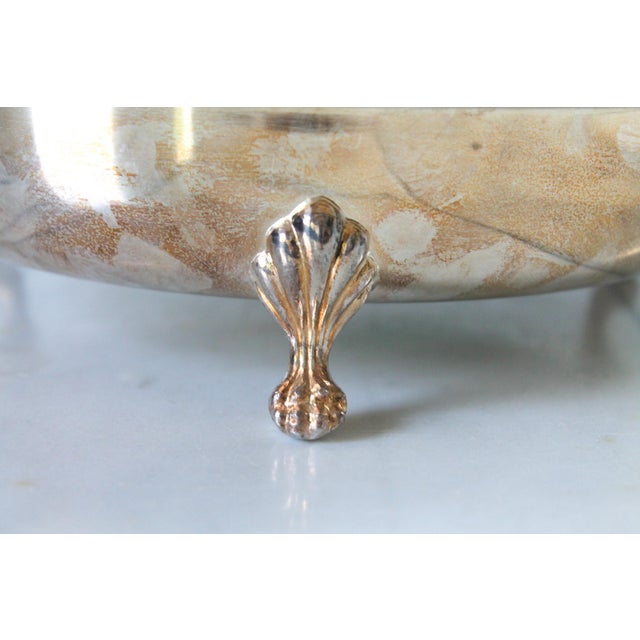 Mid 20th Century Vintage Sheffield Silver Co. Footed Silverplate Serving Bowl For Sale - Image 5 of 7