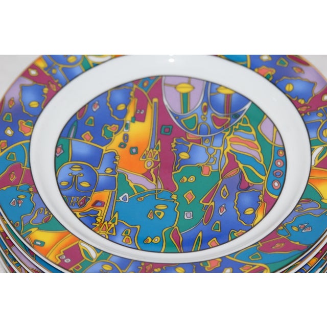 1990s Porcelain Dessert Plates, France, 1990s, Set of 6 For Sale - Image 5 of 18