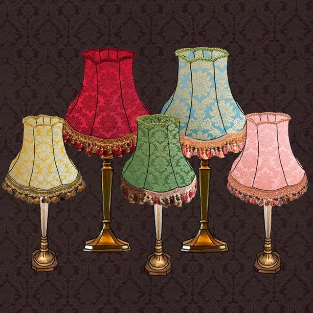 Not Yet Made - Made To Order The Emerald Damask Lampshade For Sale - Image 5 of 8