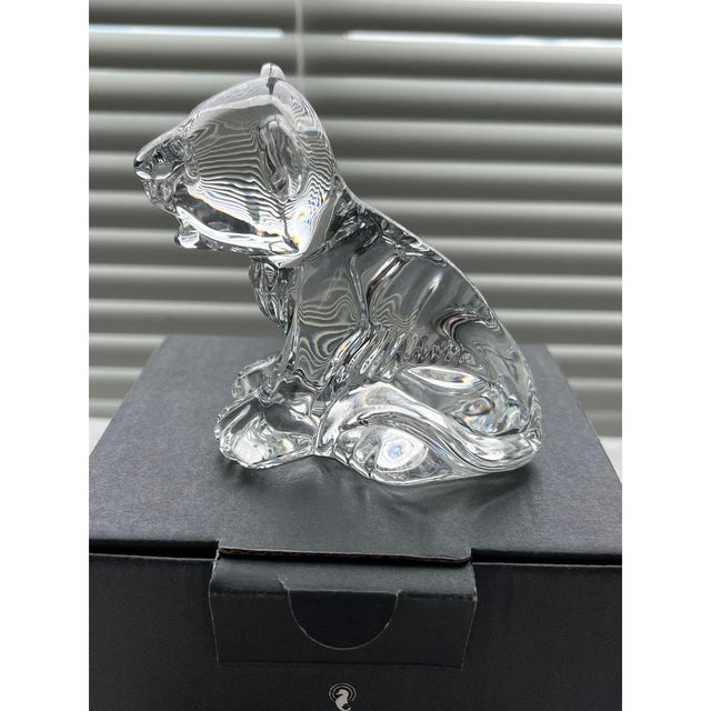 Waterford Late 20th Century Waterford Crystal Sitting Bear Figurine Ireland Signed Etched Hallmark w/ Box For Sale - Image 4 of 9