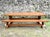 Large monastery table with two benches in solid oak, simple, unadorned lines, capacity for 12 place settings. Height of...