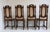 Late 19th Century French Renaissance Revival Hunting Style Chairs in Carved Oak Black Forest, 1870s, Set of 4 For Sale - Image 5 of 9