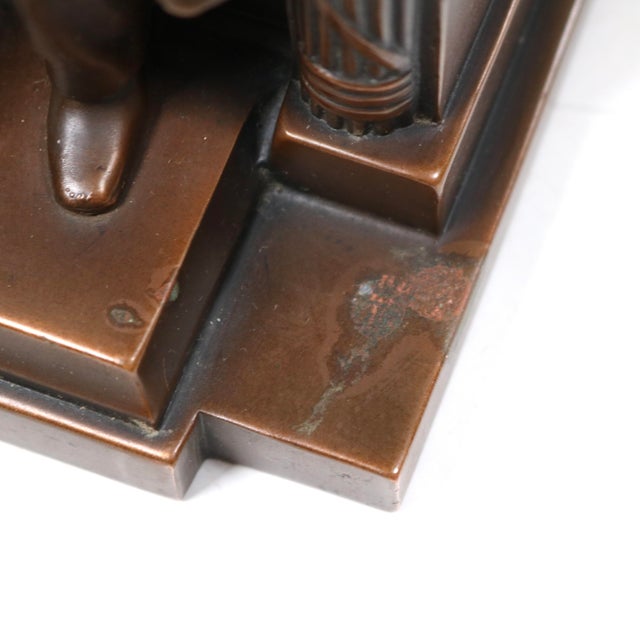 Metal Sitting Lincoln Memorial Bookends by Jennings Brothers For Sale - Image 7 of 13
