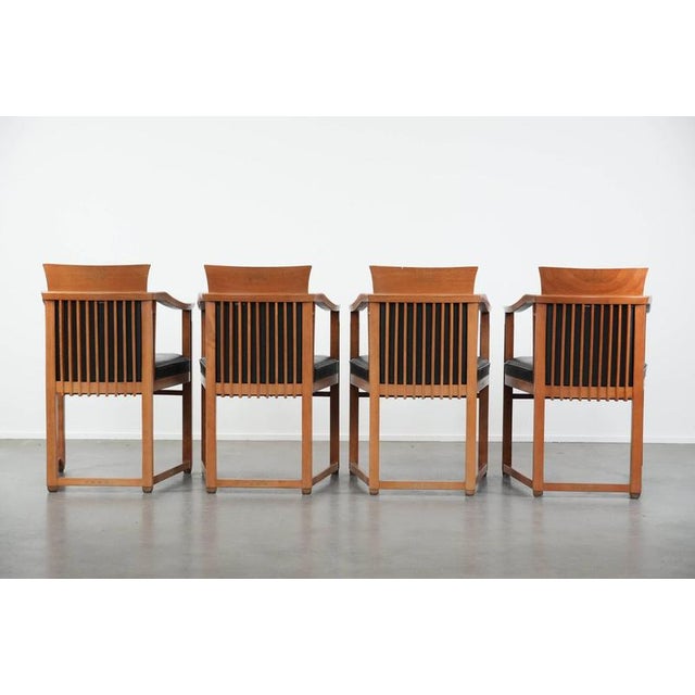 Art Deco Decoforma Series Dining Armchairs in Black Leather from Schuitema, Set of 4 For Sale - Image 4 of 18