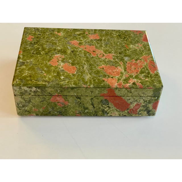 Rare box made of rhodonite, which is highly valued for its healing properties.