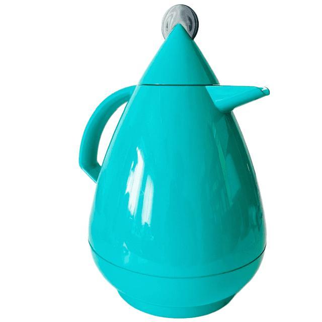 Postmodern Vintage Postmodern Thermos Kan Turquoise Kunststof Leifheit 1980s For Sale - Image 3 of 8