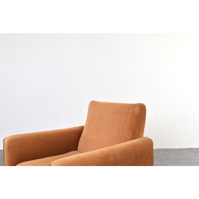 Textile Vintage Italian Lounge Chair in Copper Velvet, 1970s For Sale - Image 7 of 11