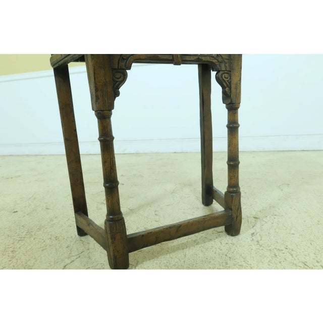 Trouvailles Furniture Inc. Trouvailles English Tudor Style Console Table For Sale - Image 4 of 8