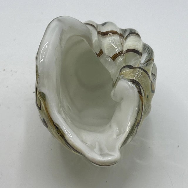 1990s Vintage Murano Style Art Glass Conch Seashell 9.5" Hand Blown Nautical Decor Figurine For Sale - Image 5 of 10