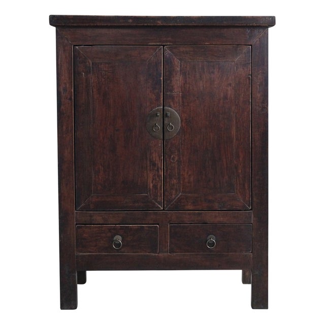 Chinese Walnut Storage Cabinet For Sale