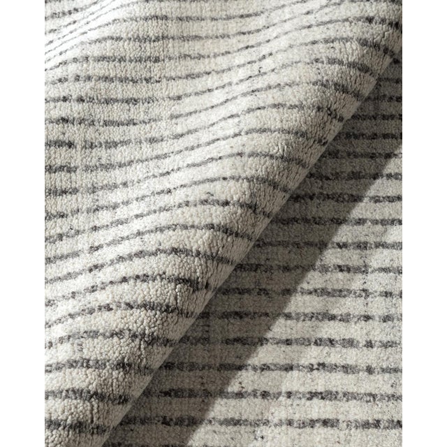 Modern Organic Day Modern Undyed Wool Ivory Brown-Gray Hand Woven Rug 12ft 3in X 14ft 10in For Sale - Image 3 of 7