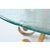 Gold Wrought Iron Scroll Round Coffee Table With Rippled Glass For Sale - Image 6 of 11