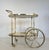 1940s Italian oval drinks trolley in brass and lacquered wood For Sale - Image 4 of 12
