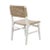 Contemporary Matthew Izzo Home Monroe Rattan Wrapped White Wood Dining Chair For Sale - Image 3 of 8