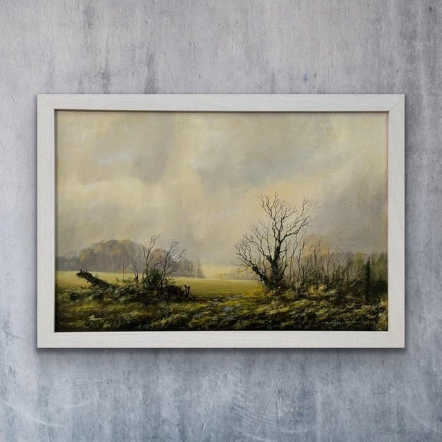 Winter Field on Overcast Farmland in the English Countryside by British Artist 1975 (Circa) For Sale - Image 12 of 18