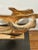 Abstract Rare Fred Brouard Signed Gilt Bronze Table Bases Set of 3 For Sale - Image 3 of 9