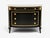 Hollywood Regency Maison Jansen Style, Louis XVI Bow Front Chest, Ebonized Wood, France, 1900s For Sale - Image 3 of 17