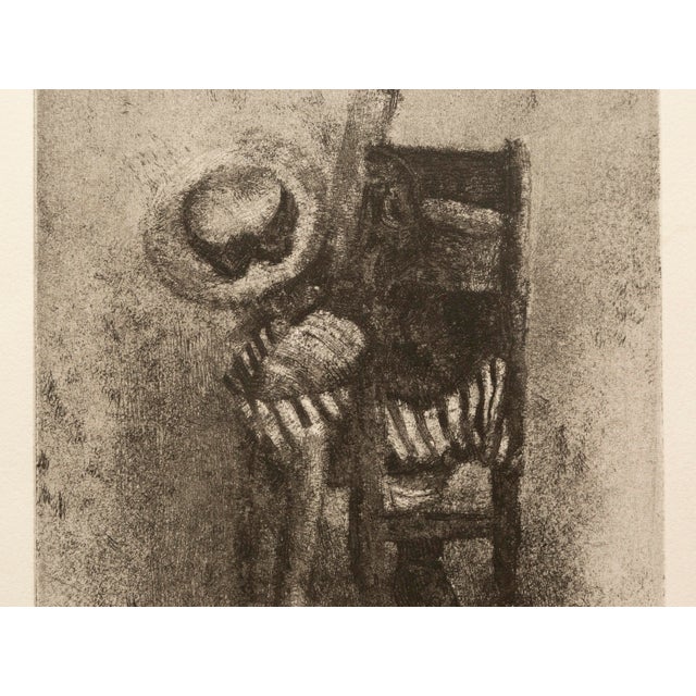 1980s Guillermo Roux, Chair, Etching on Fabriano For Sale - Image 4 of 5