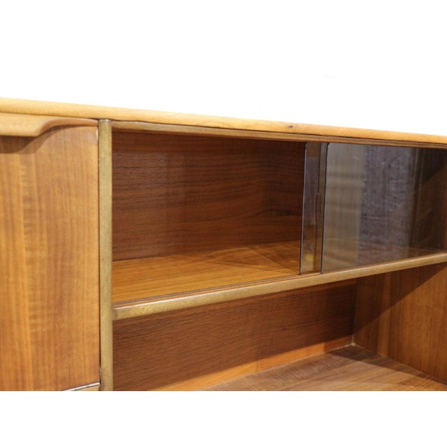 Mid Century Modern Vintage Teak Credenza Buffet Hutch by S Form Danish Style For Sale - Image 10 of 15