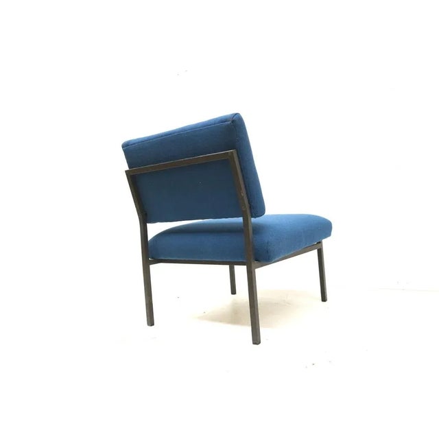 Mid-Century Modern Vintage Blue Armchairs, 1970s For Sale - Image 3 of 9