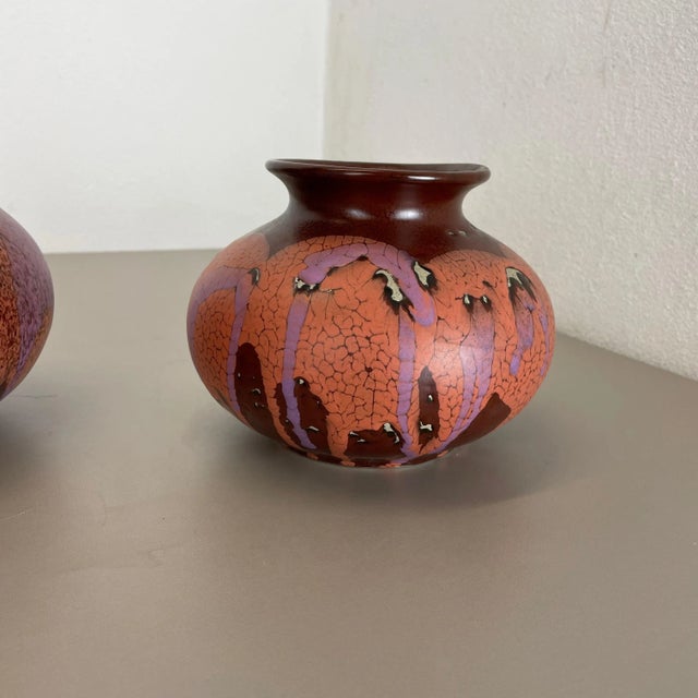 Ceramic German Pottery Vase Objects from Steuler Ceramics, 1970s, Set of 2 For Sale - Image 7 of 18