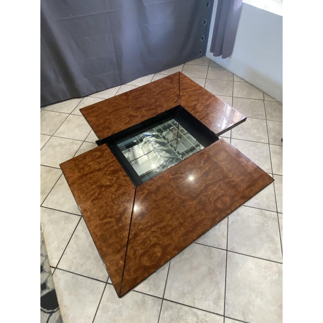 Mid-Century Modern Vintage Elm Burl Coffee Table by Paul Michel for Roche Bobois, 1980s For Sale - Image 3 of 18