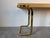 Postmodern 1980's Postmodern Beige Grasscloth and Brass Legs Sofá Consolé Table For Sale - Image 3 of 12