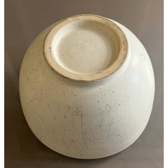 Mid-Century Modern American Art Pottery Small Footed Bowl For Sale - Image 12 of 14