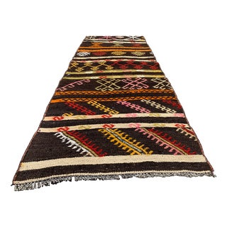Turkish Narrow Kilim Runner Rug For Sale