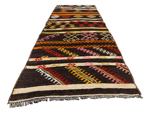 Turkish Narrow Kilim Runner Rug