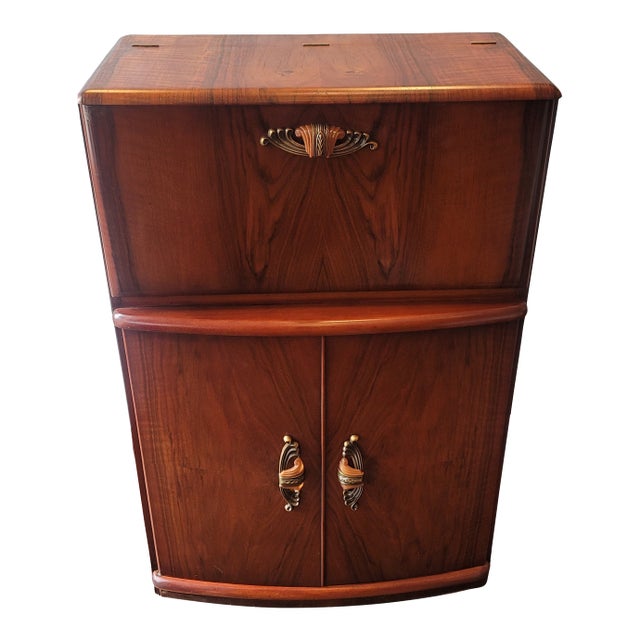 Art Deco Cocktail Bar Cellarette Dry Bar For Sale